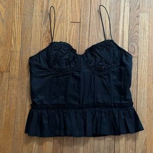 En Saison black bustier top